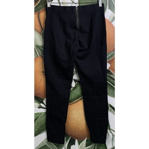 J.CREW Size 6 PIXIE Pant Leggings in Stretch Ponte Black Back Zip Viscose Blend - Picture 4 of 7